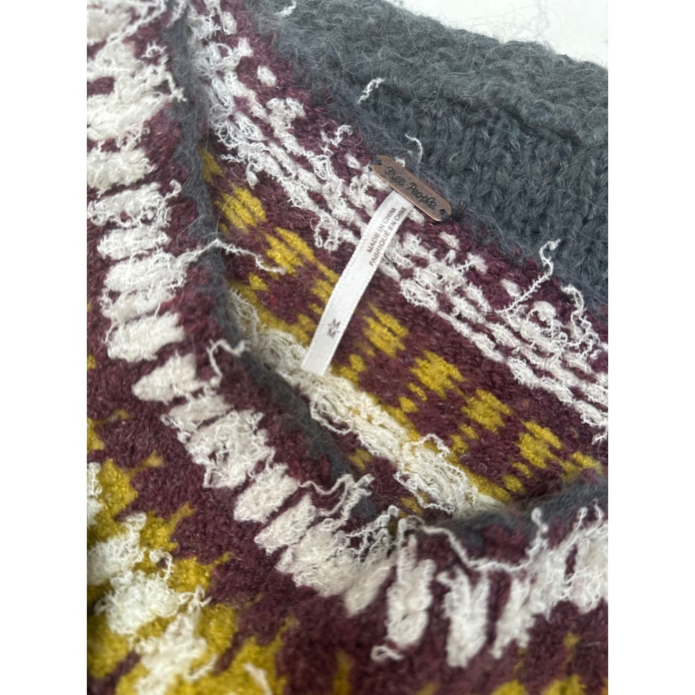Free People Baltic Isle Sweater Boho Indie Western Chic Oversized Cozy - Picture 3 of 8